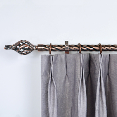 Fashionable Interior Decorative Curtain Hardware Iron Curtain Rod With Rhinestone Head