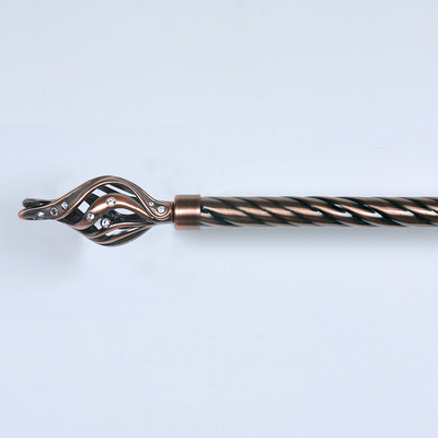 Fashionable Interior Decorative Curtain Hardware Iron Curtain Rod With Rhinestone Head