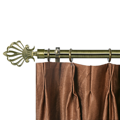 Bronze Plain Curtain Rod With Aluminum Finial For Indoor Decortation