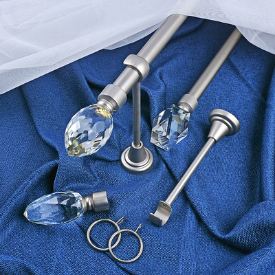qualità Testa di alluminio di Rod Accessories Crystal Series Decorative della tenda fabbrica